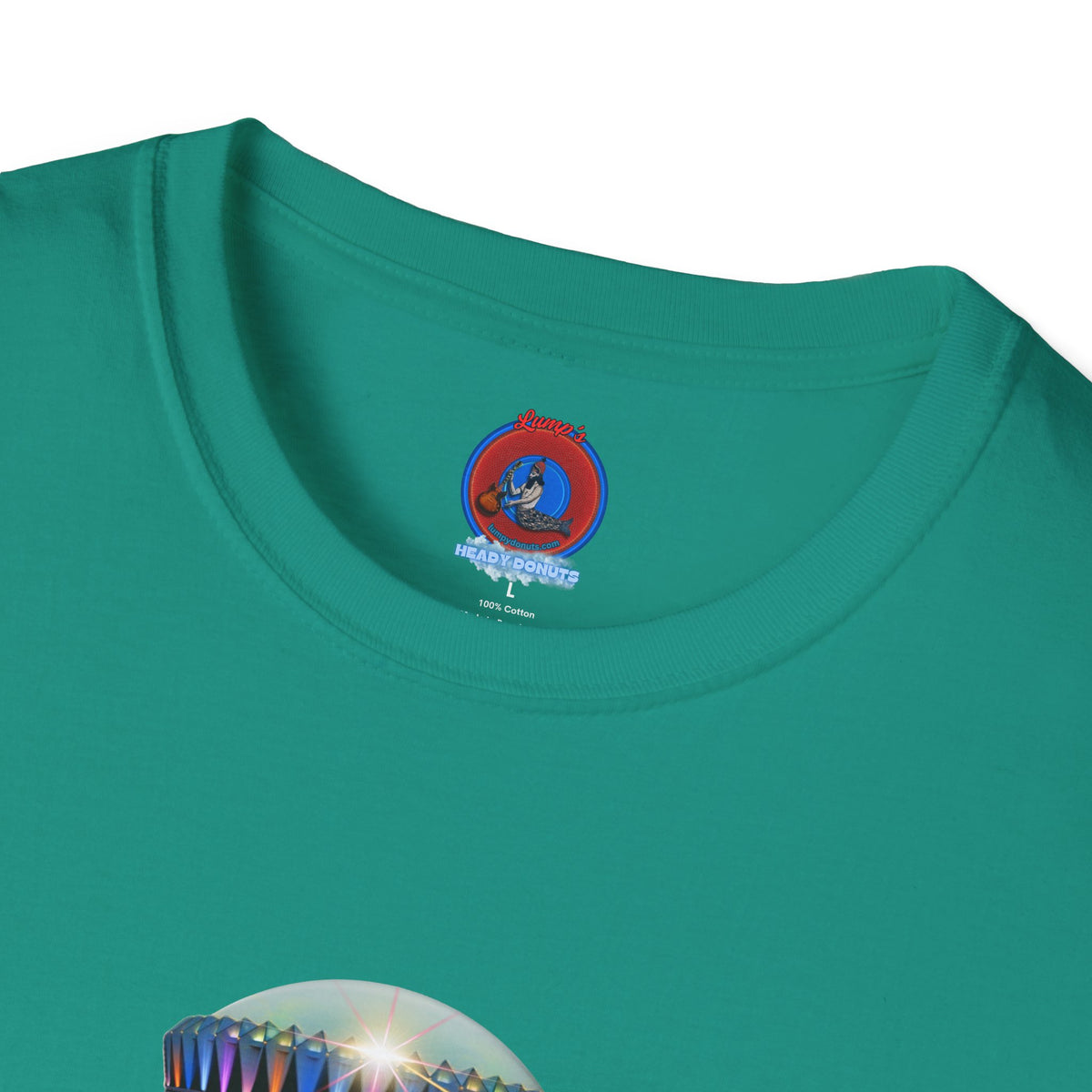 Classic Donut Tee - Unisex Soft-Style - "Donuts now Served on the Mothership" - series 1.0  - variant 6  - tractor-beamed donut