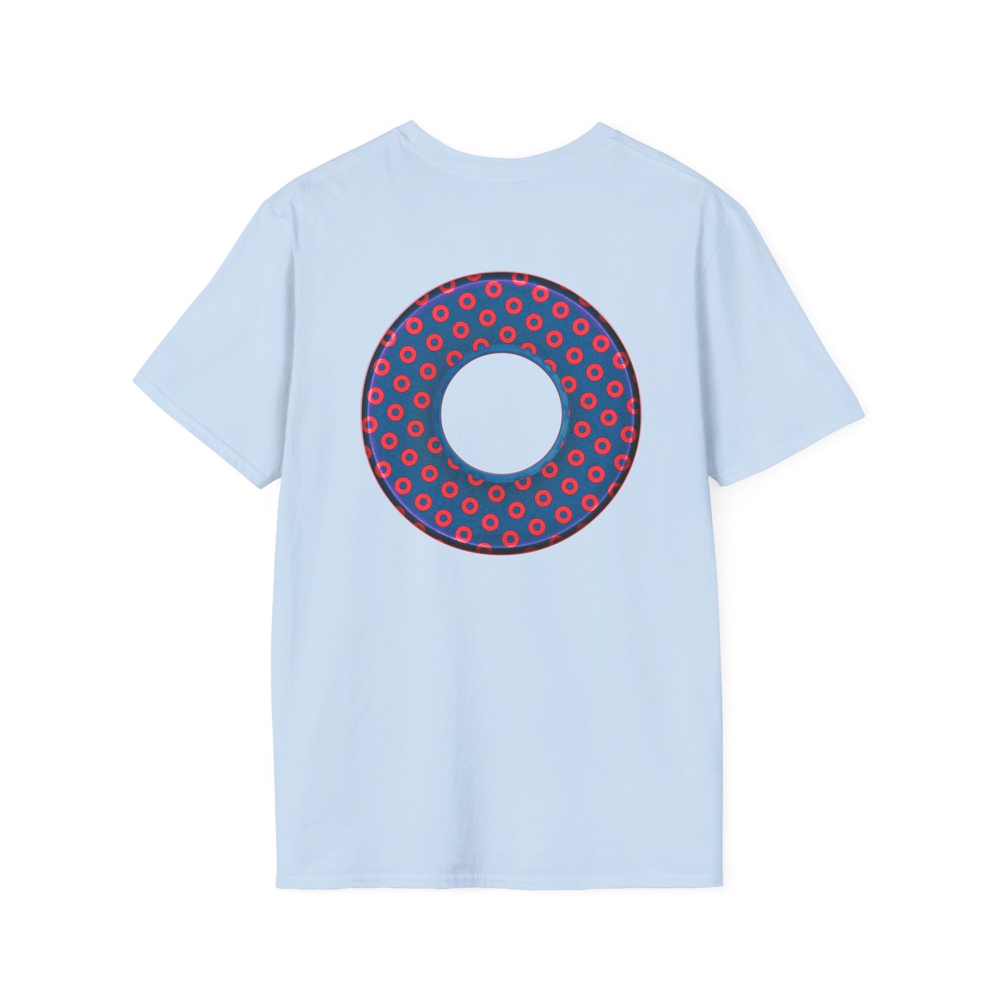 Plain Donuts/Unisex Soft-Style - "Plain Electric Paradoxical Donuts" - dark blue/red donuts
