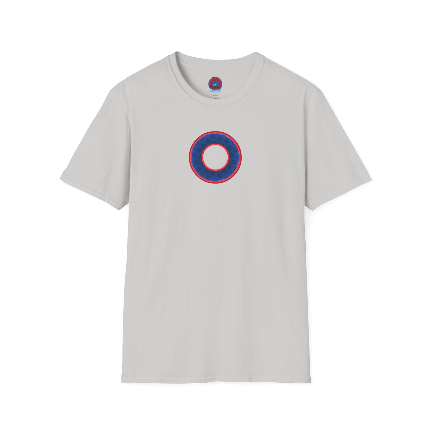 Plain Donuts/Unisex Soft-Style - "Plain Wide Mouthed Paradoxical Donuts" - dark blue/red donuts