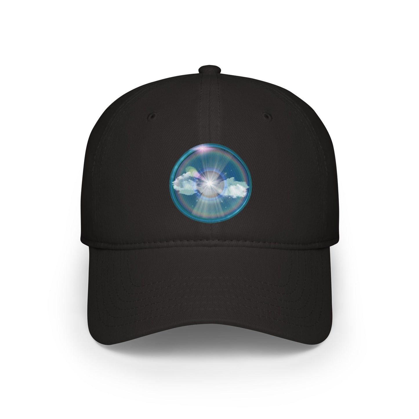 Lumpy Donut Baseball Cap - "The Divided Donut" - variant 1 - sky donut w/ [*charitable donut]