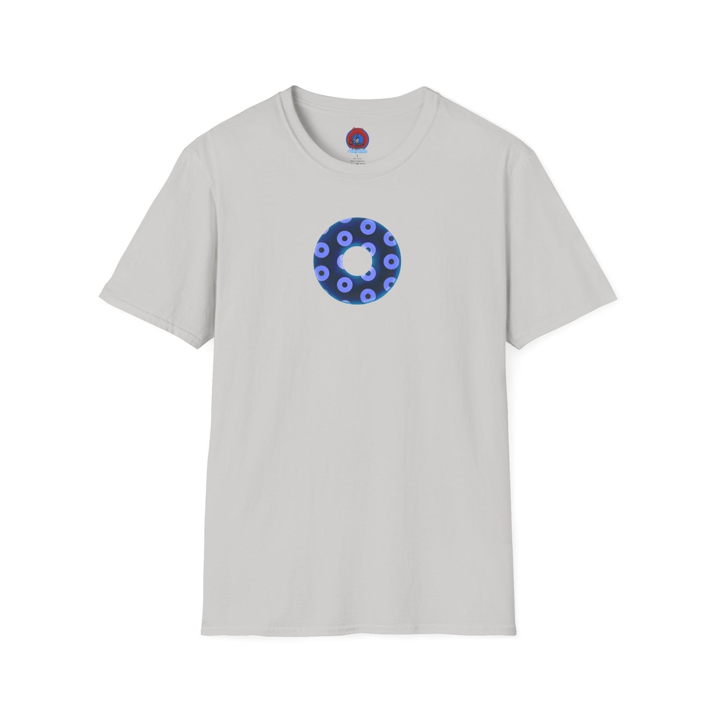 Plain Donuts/Unisex Soft-Style - "Plain Blimpy Paradoxical Donuts" - dark blue/Caroline blue donuts