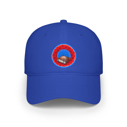 Lumpy Donut Baseball Cap - "Read the F'ing Donut Cap" - paradoxical red/blue wide mouth donut w/