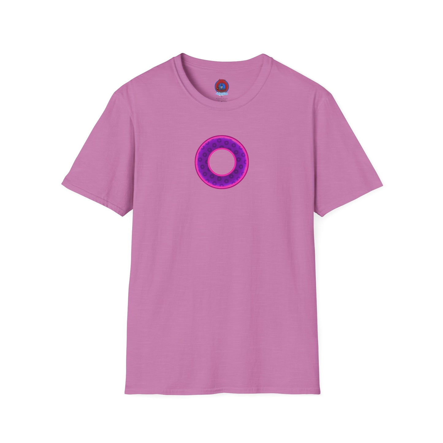 Plain Donuts/Unisex Soft-Style - "Plain Wide Mouthed Paradoxical Donuts" - dark purple/bright magenta donuts