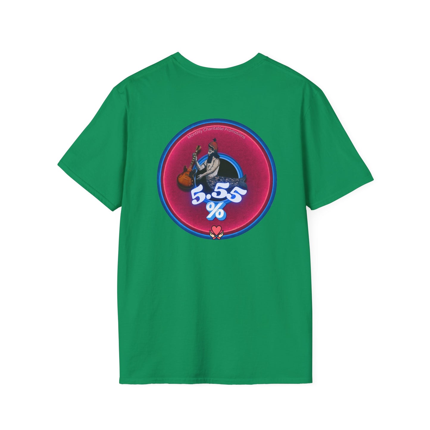 Classic Donut Tee - Unisex Soft-Style - "The 5.55% Donut" - vivid magenta donut - [*charitable print - 5.55% of profit to General Fund]