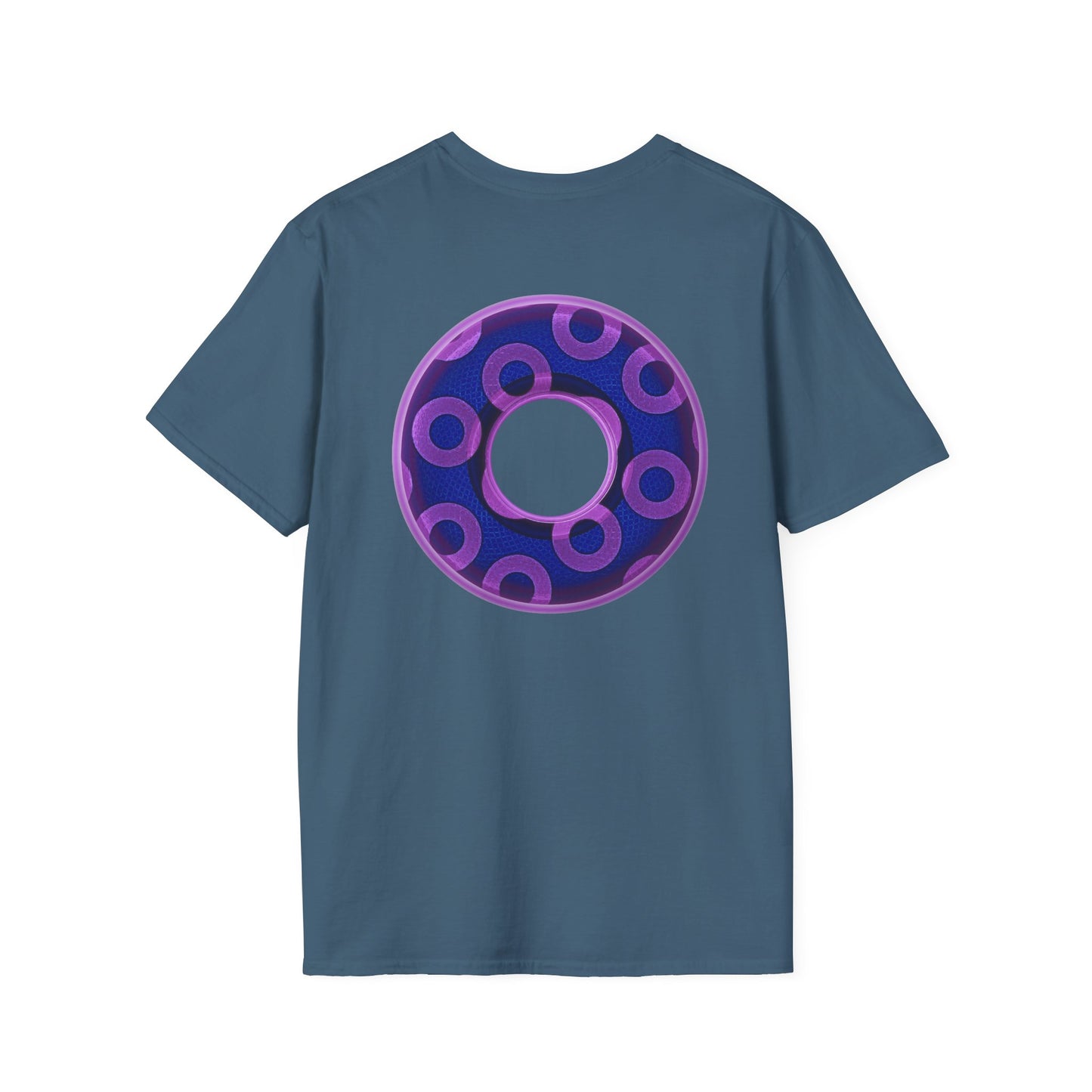 Plain Donuts/Unisex Soft-Style - "Plain Rustic Paradoxical Donuts" - light purple/dark blue donuts