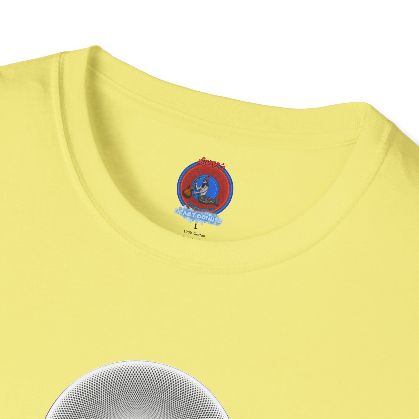 Classic Donut Tee - Unisex Soft-Style - "If I'm Swimming By" - variant 1 - white - textured donut