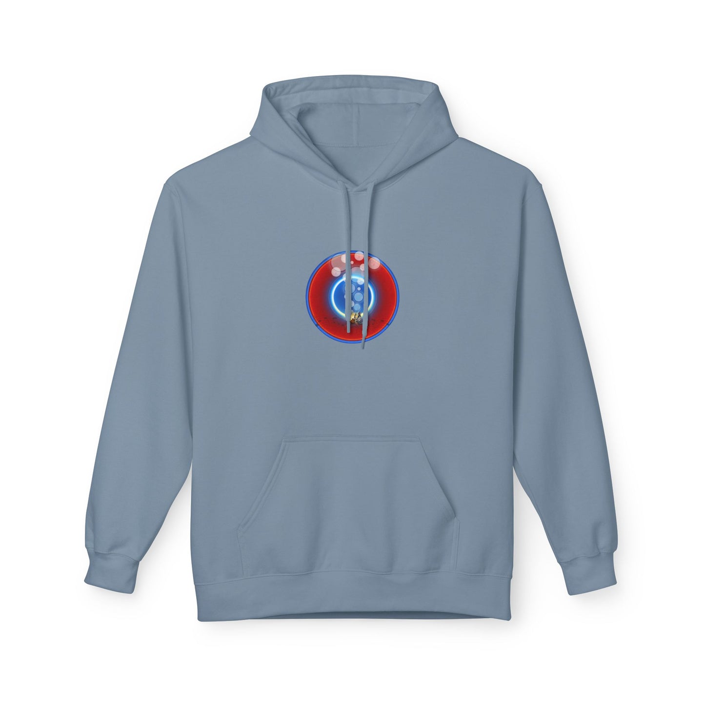 Fleece Harry Hoodies [Midweight Soft-style] - "The Bubbler's Donut" - w/rustic red donuts