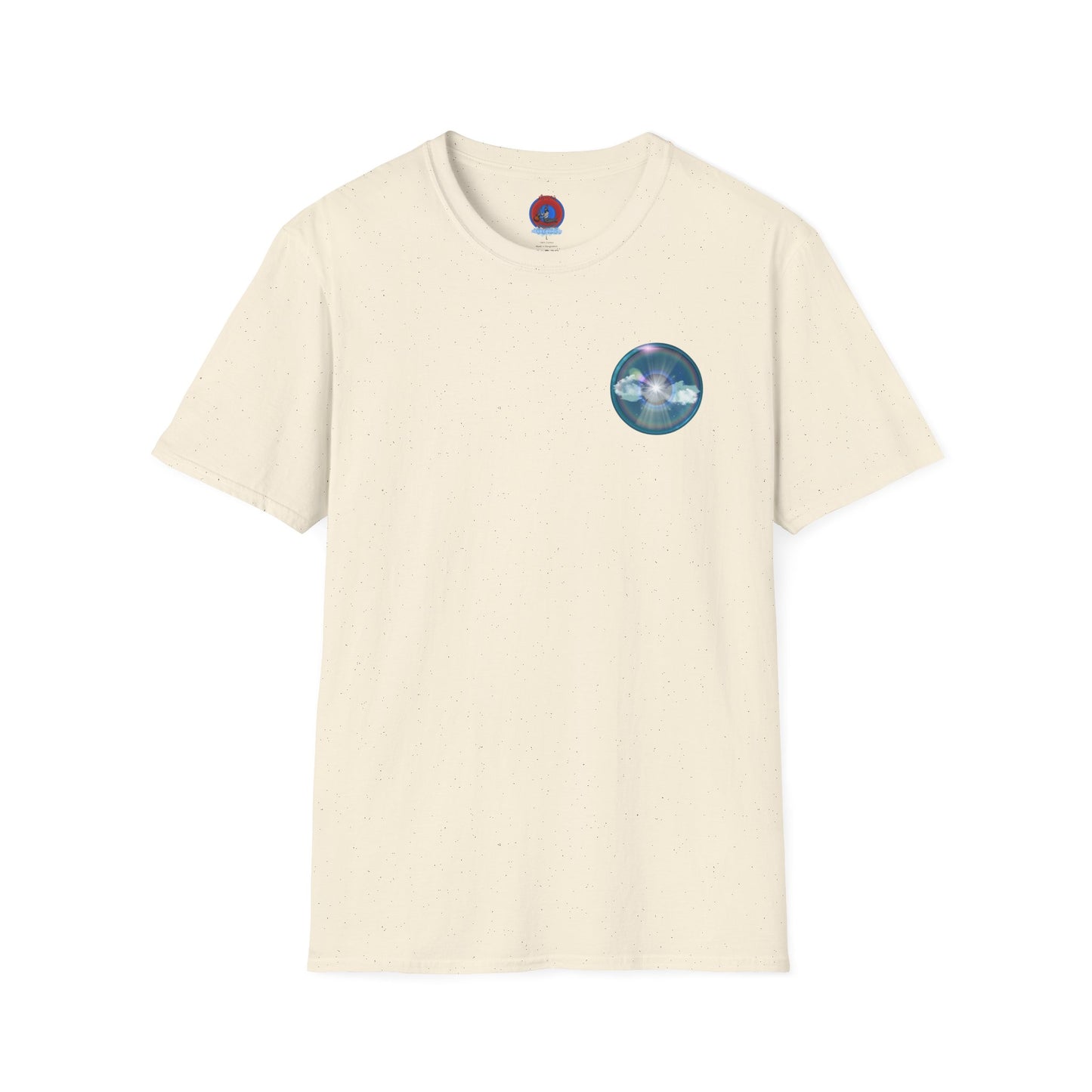 Classic Donut Tee - Unisex Soft-Style - "The Divided Donut" - variant 3 - blue donut [*50% to The Divided Sky Foundation]