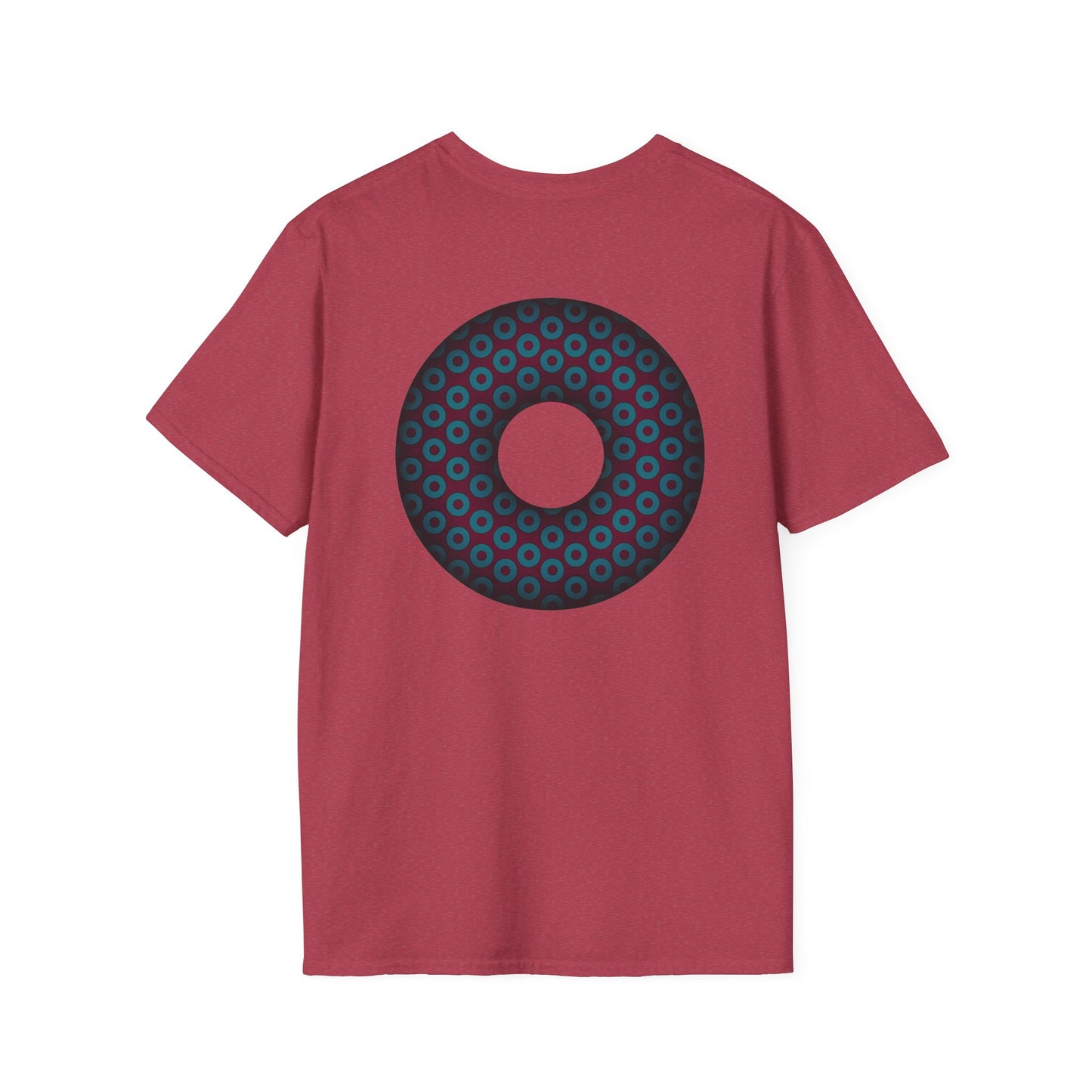 Plain Donuts/Unisex Soft-Style - "Plain Paradoxical Grided Donuts" - dark teal/dark purple donuts