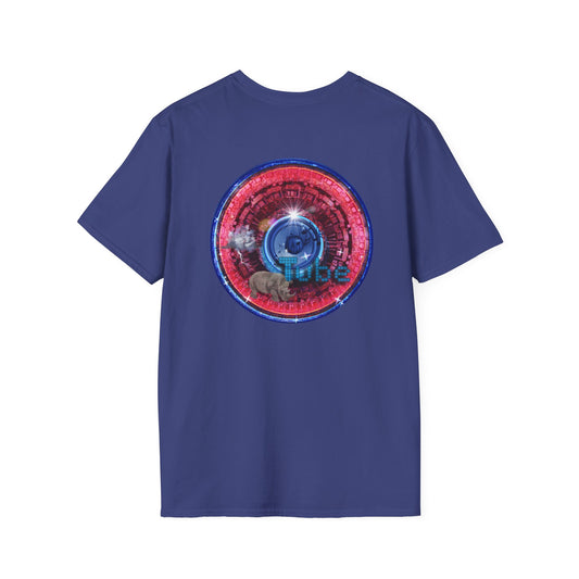 Classic Donut Tee - Unisex Soft-Style - "Rhinos Do Run From Thunder" - series 1.0  - variant 2 - red donut