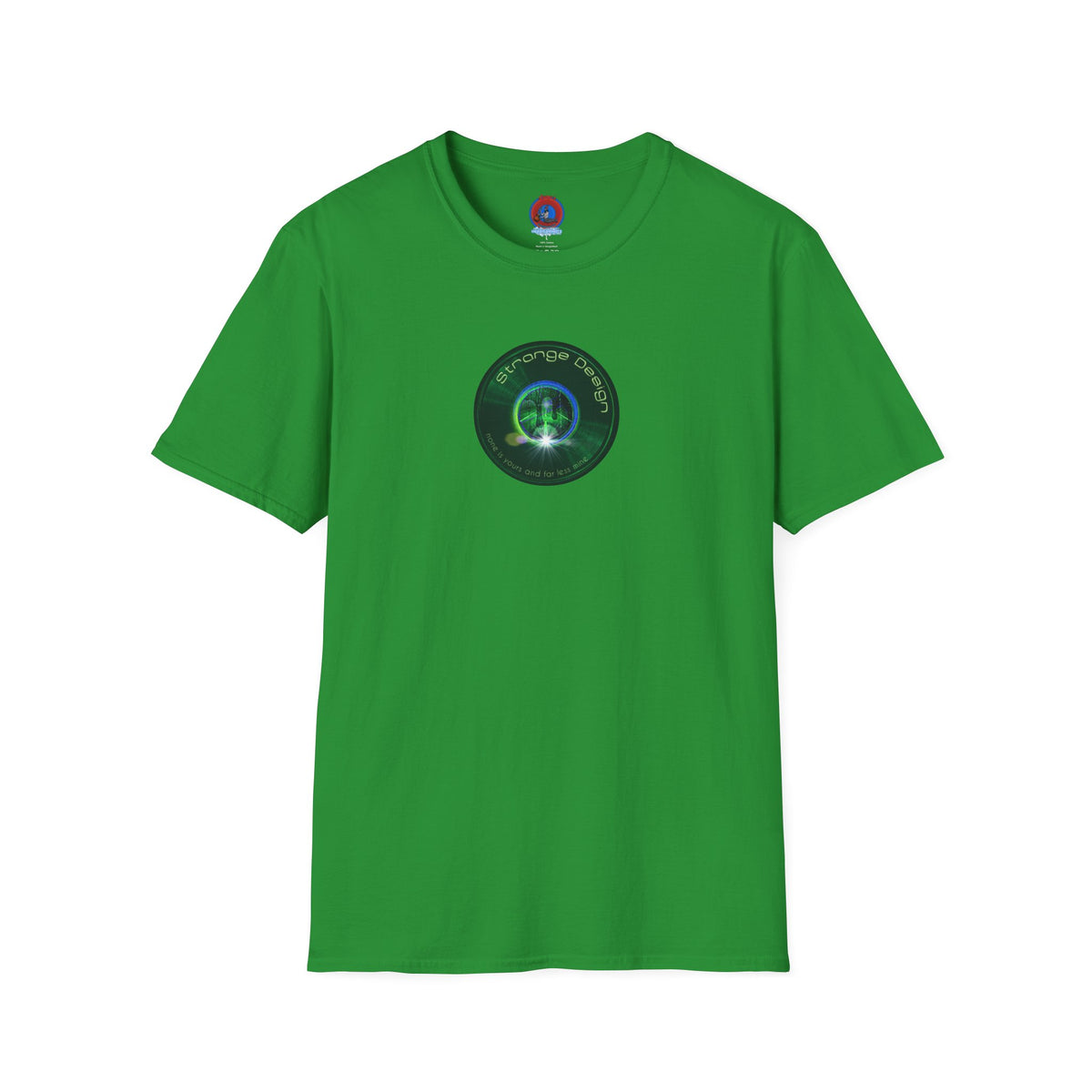 Classic Donut Tee - Unisex Soft-Style - "The Strangely Designed Donut Tee" - series 1.0 - green donut