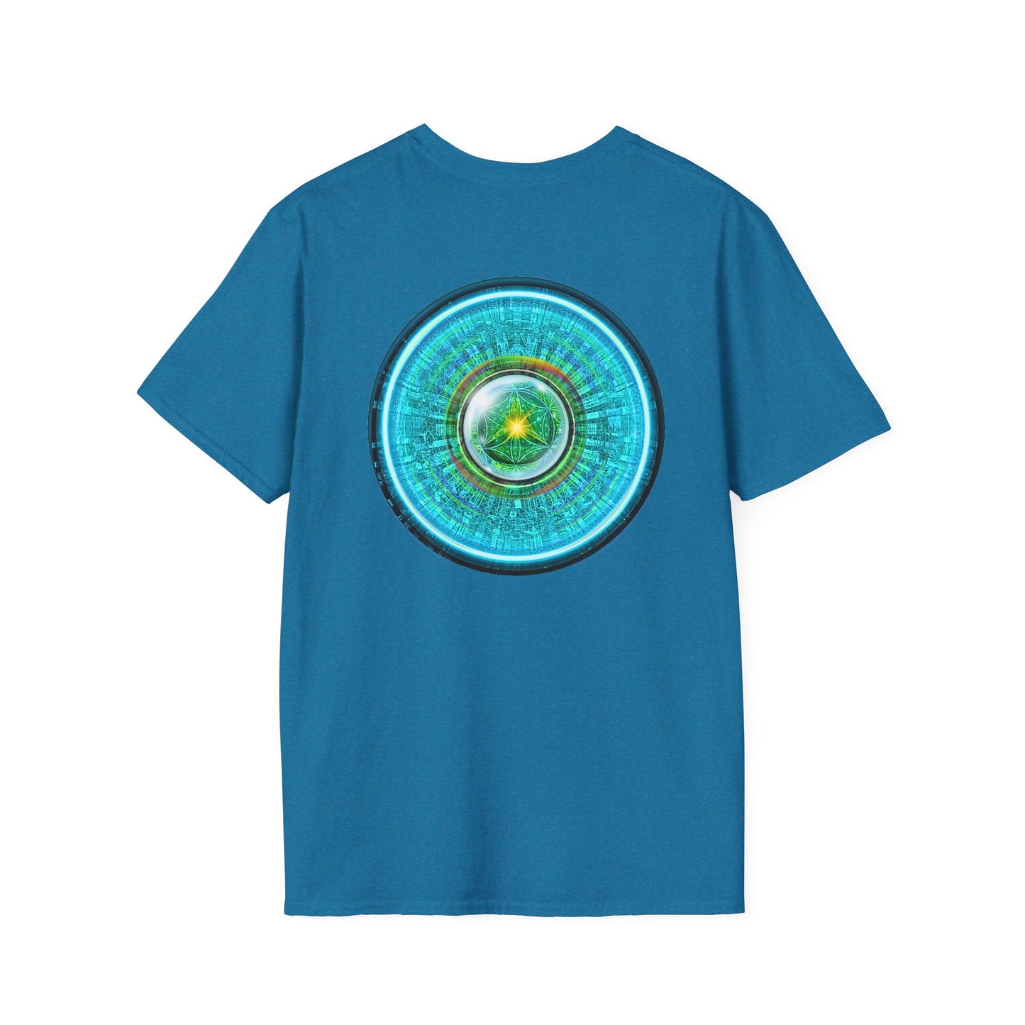Classic Donut Tee - Unisex Soft-Style - "Donut of Life Tee" - vivid turquoise tube donut - variant 1
