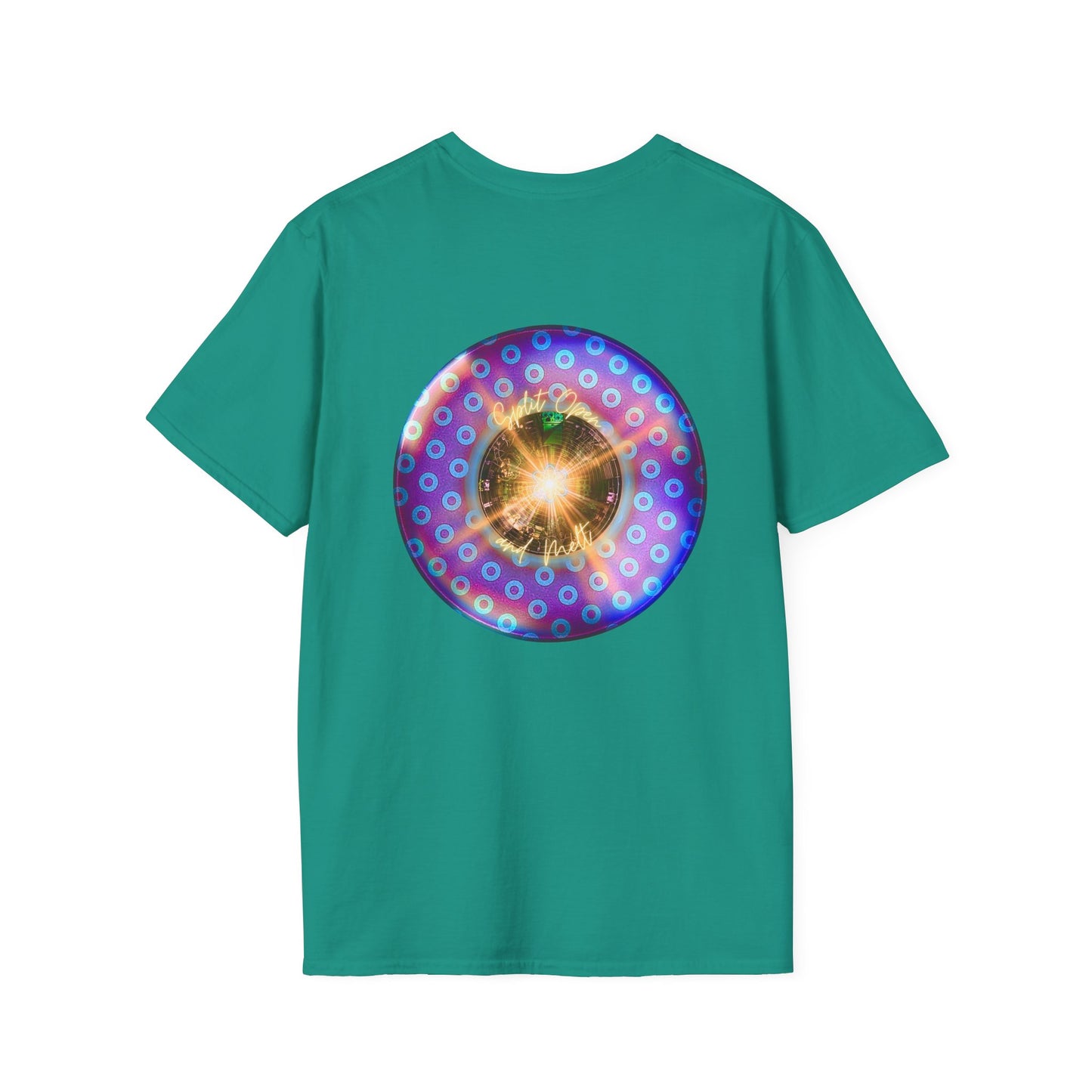 Classic Donut Tee - Unisex Soft-Style - "Donut Melts" - purple/blue paradoxical donut