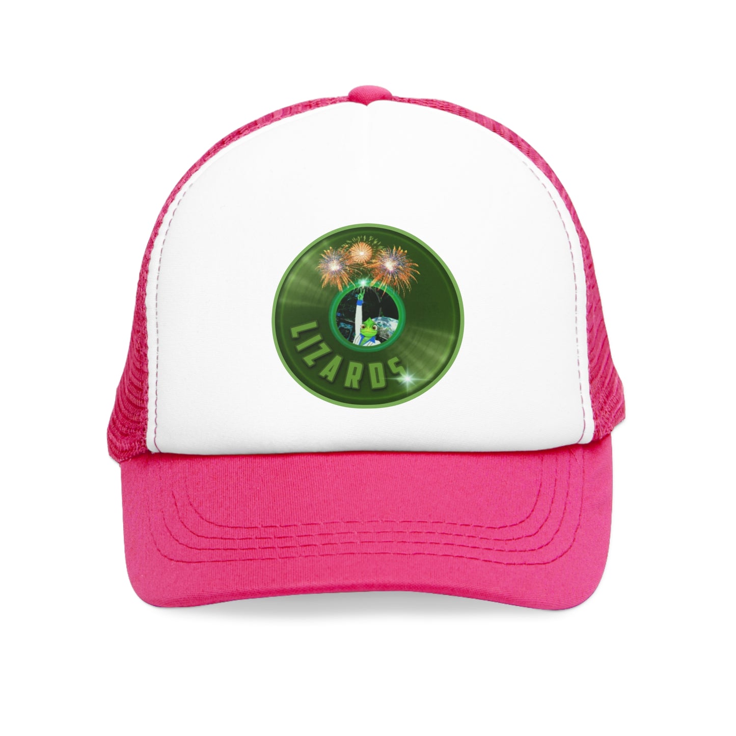 Lumpy Trucker Hat - "Rutherford's Staying Alive" - variant 2 - green donut