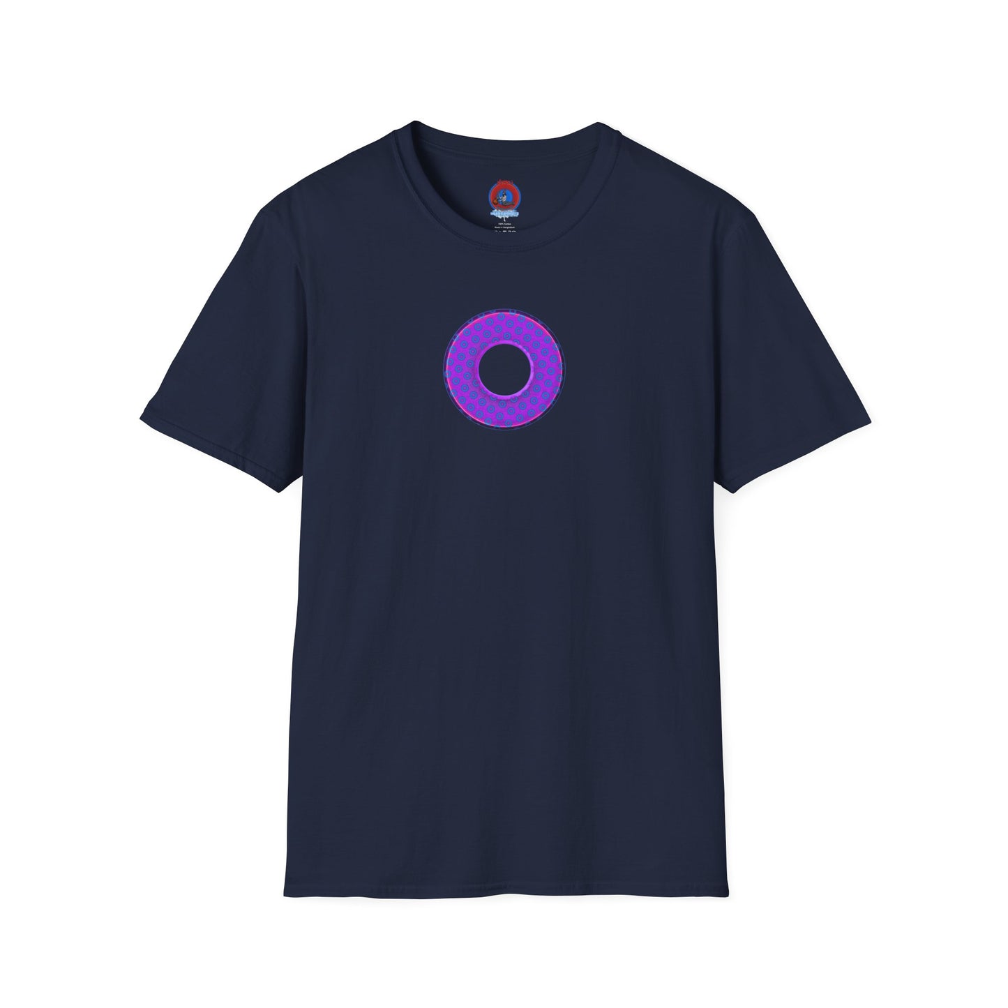 Plain Donuts/Unisex Soft-Style - "Plain Electric Paradoxical Donuts" - bright purple/royal blue donuts