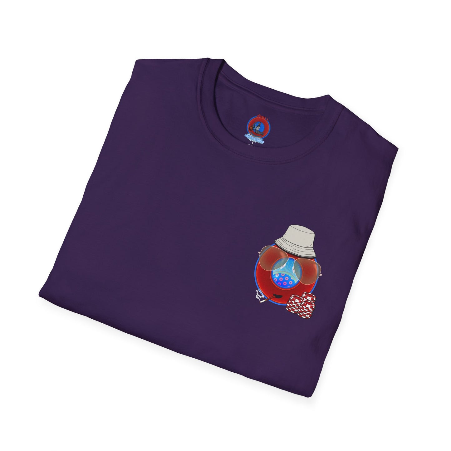 Classic Donut Tee - Unisex Soft-Style - "Gonzo Donut - Fear and Loathing in Gamehendge" - vivid red donut