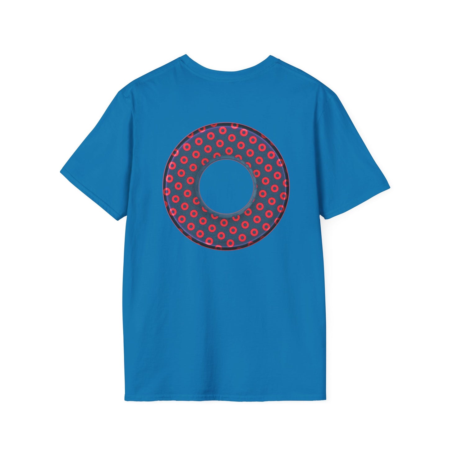 Plain Donuts/Unisex Soft-Style - "Plain Electric Paradoxical Donuts" - navy blue/red donuts