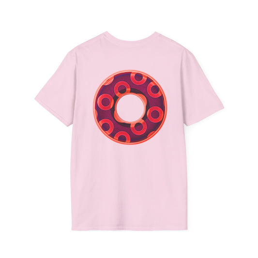 Plain Donuts/Unisex Soft-Style - "Plain Rustic Paradoxical Donuts" - bright red/burgundy donuts