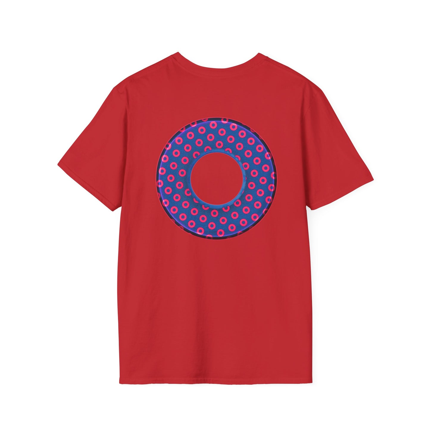 Plain Donuts/Unisex Soft-Style - "Plain Electric Paradoxical Donuts" - hot pink/navy blue donuts