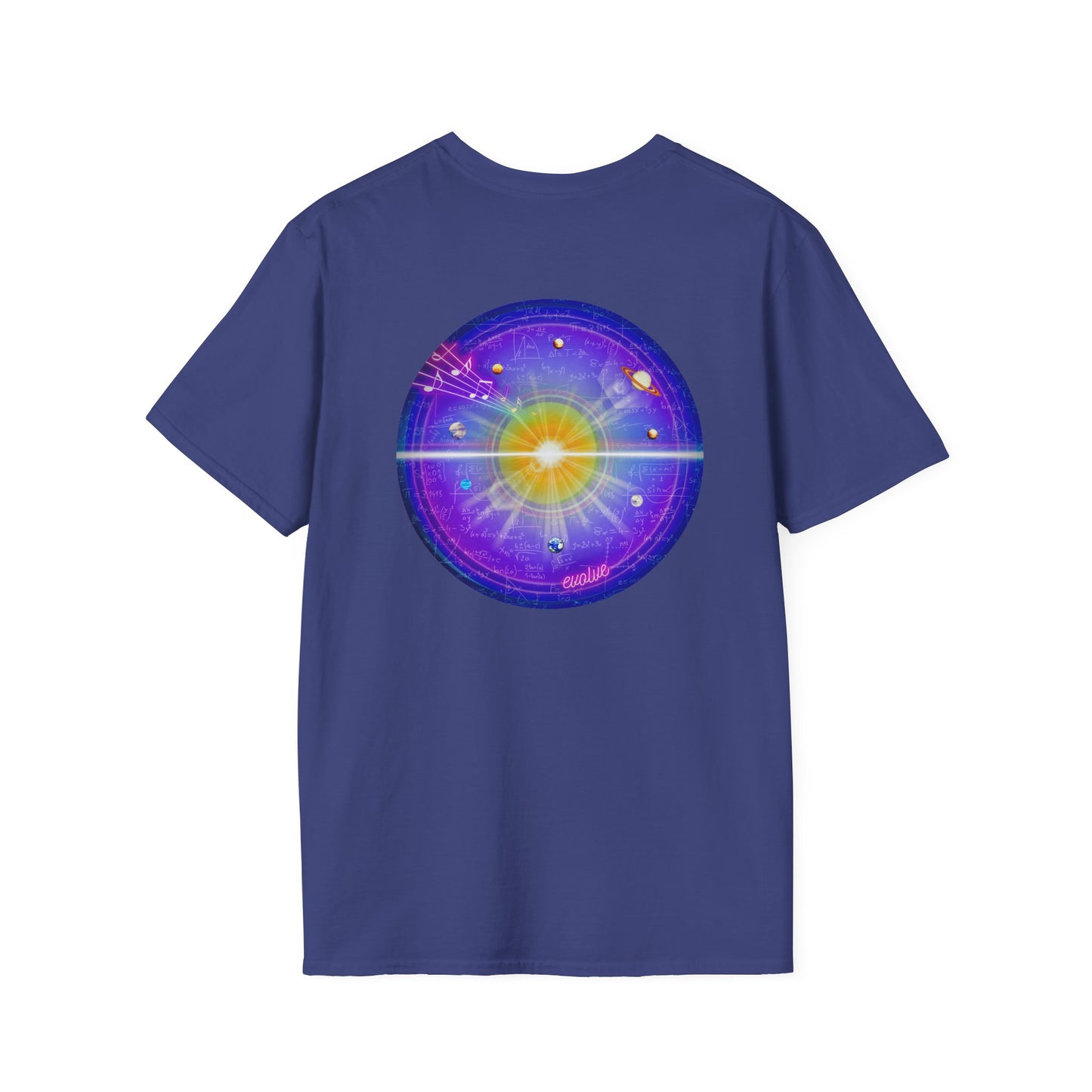 Classic Donut Tee - Unisex Soft-Style - "The Quite Profound Donut" - series 1.0  - blue/purple/magenta donut