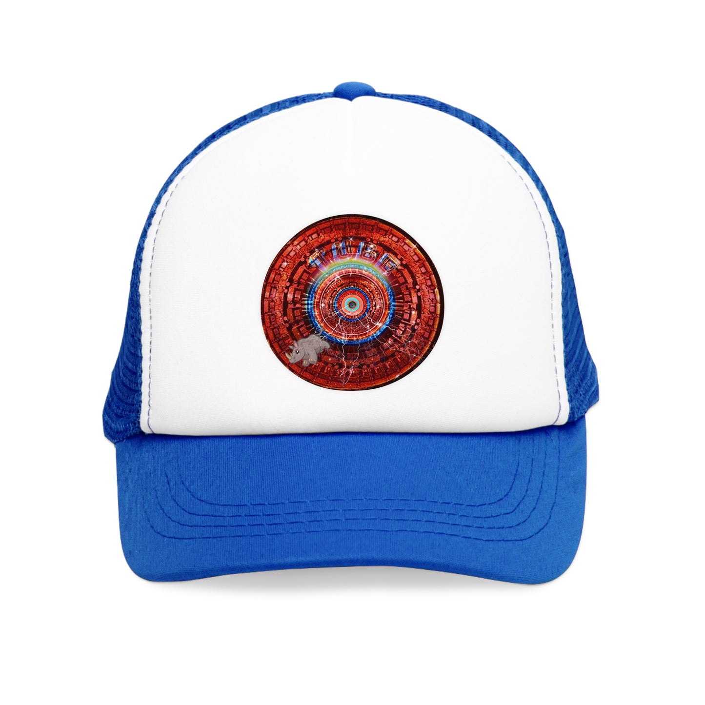 Lumpy Trucker Hat - "Rhinos do run from Thunder!" - variant 1 - red donut