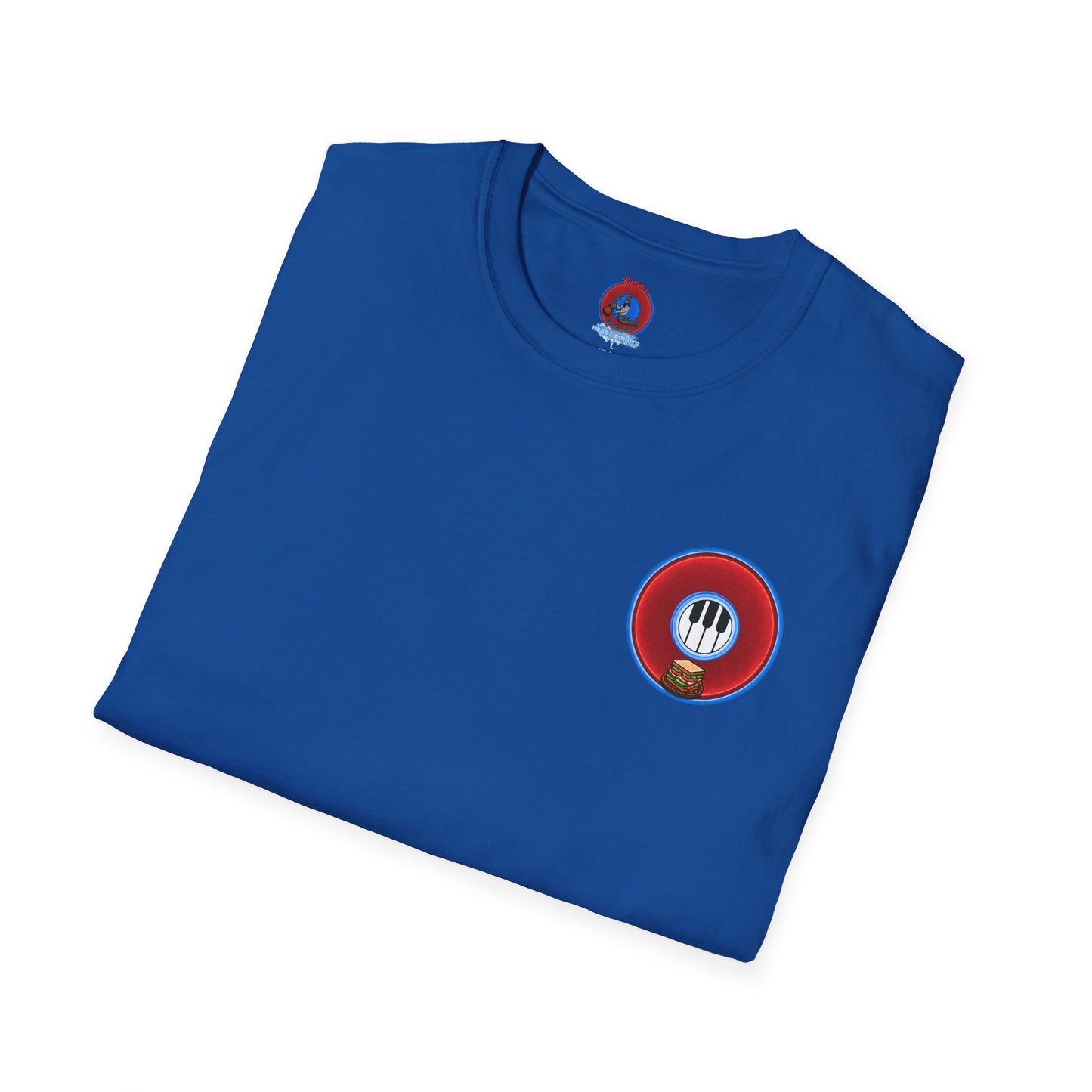 Classic Donut Tee - Unisex Soft-Style - "Rage Side Donut" - vivid red donut - variant 2