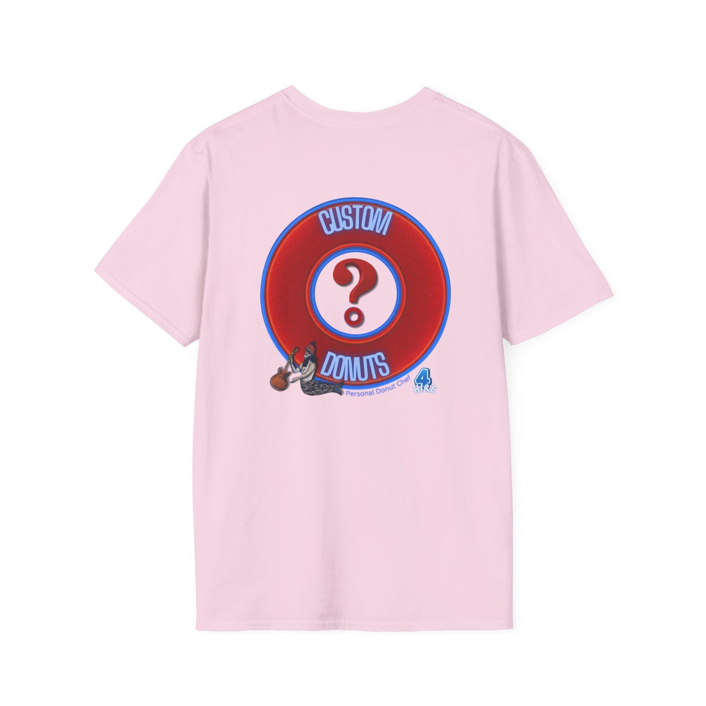 Classic Donut Tee - Unisex Soft-Style - "Example: Custom Donut Tee" - vivid red dirt mall donut