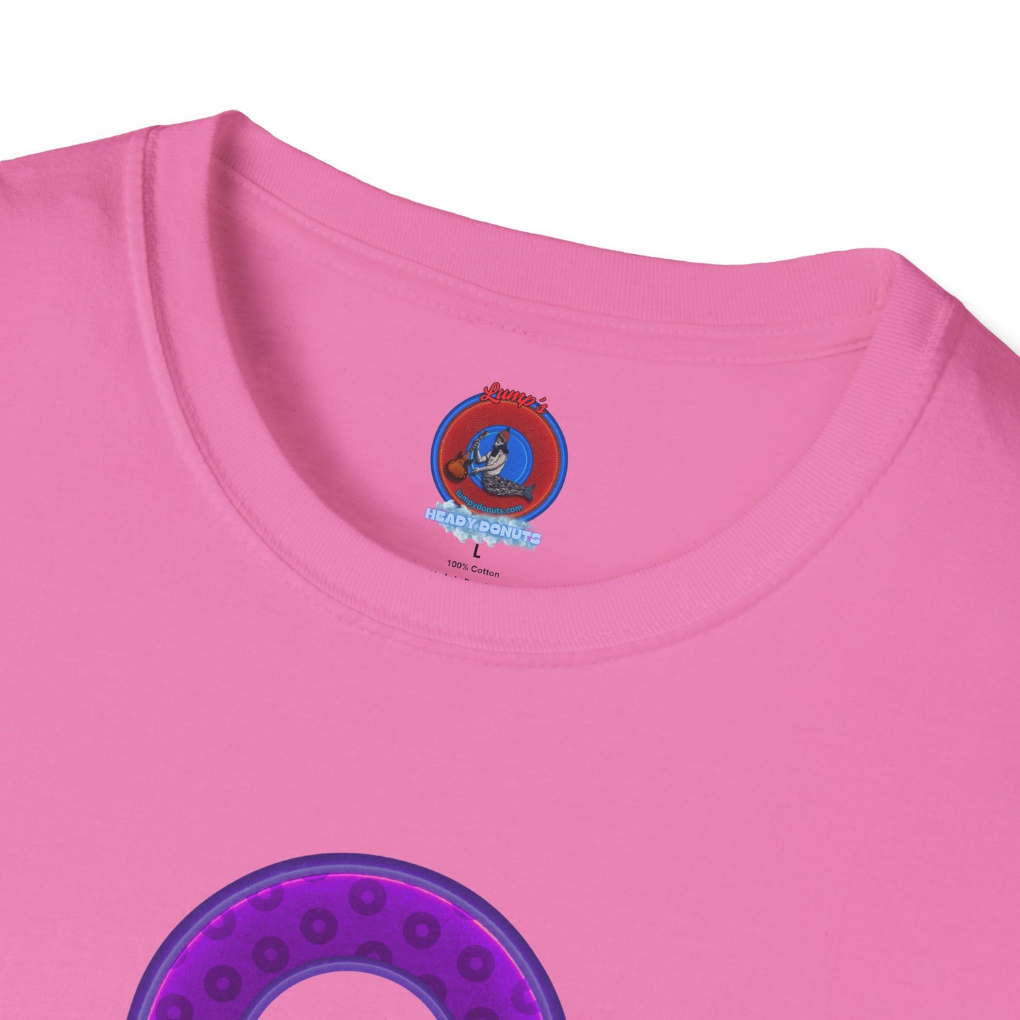 Plain Donuts/Unisex Soft-Style - "Plain Wide Mouthed Paradoxical Donuts" - purple/dark purple donuts
