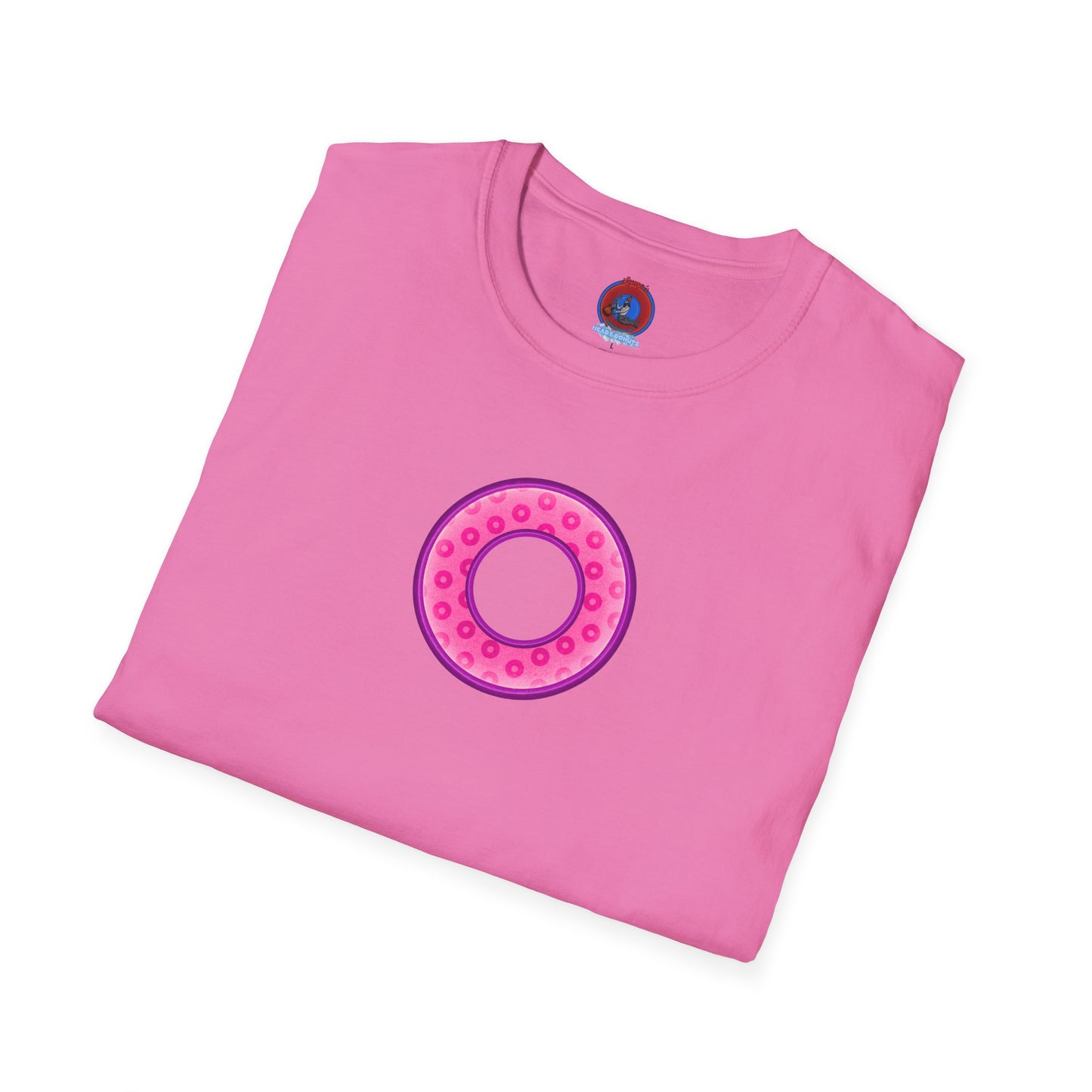 Plain Donuts/Unisex Soft-Style - "Plain Wide Mouthed Paradoxical Donuts" - pink/light purple donuts