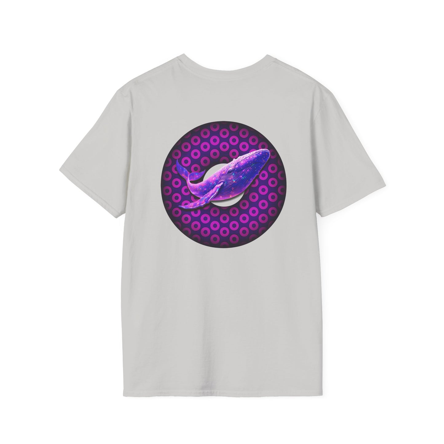 Classic Donut Tee - Unisex Soft-Style - "A Purple Humpback Whale of a Good Time" - variant 1 - purple paradoxical donut