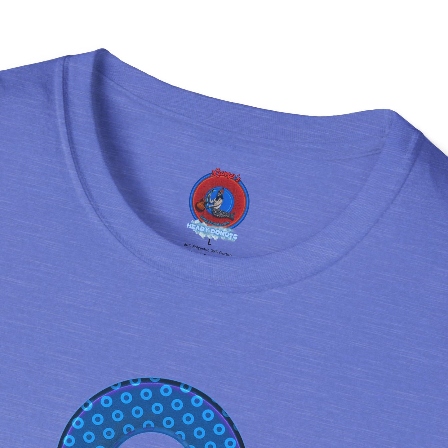 Plain Donuts/Unisex Soft-Style - "Plain Electric Paradoxical Donuts" - sky blue/dark blue donuts