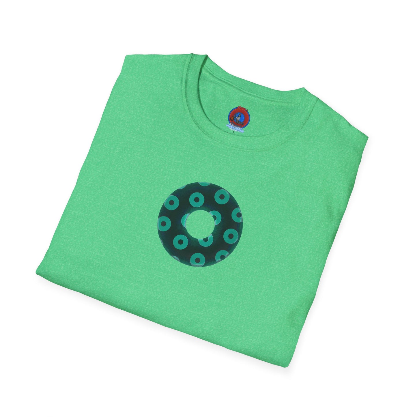 Plain Donuts/Unisex Soft-Style - "Plain Blimpy Paradoxical Donuts" - dark green/seafoam green donuts