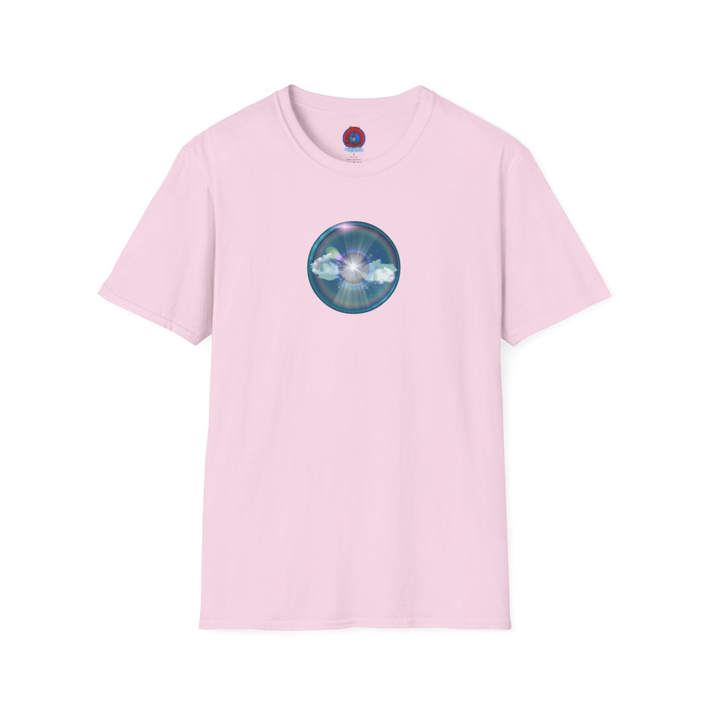 Classic Donut Tee - Unisex Soft-Style - "The Original Divided Donut' - light blue sky donut