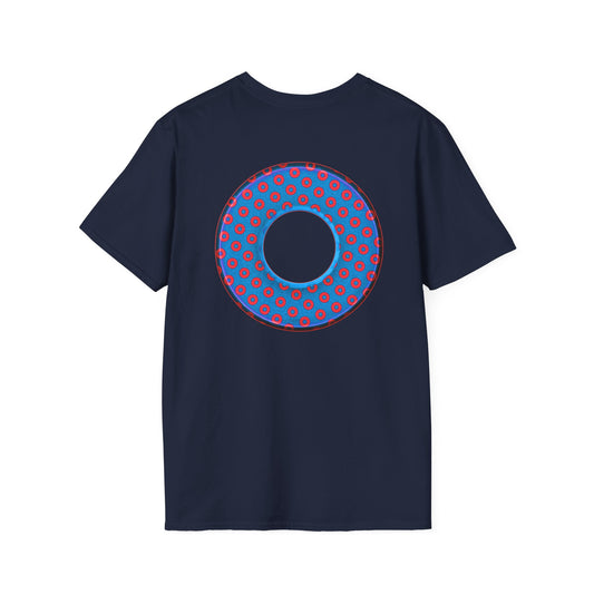 Plain Donuts/Unisex Soft-Style - "Plain Electric Paradoxical Donuts" - royal blue/red donuts