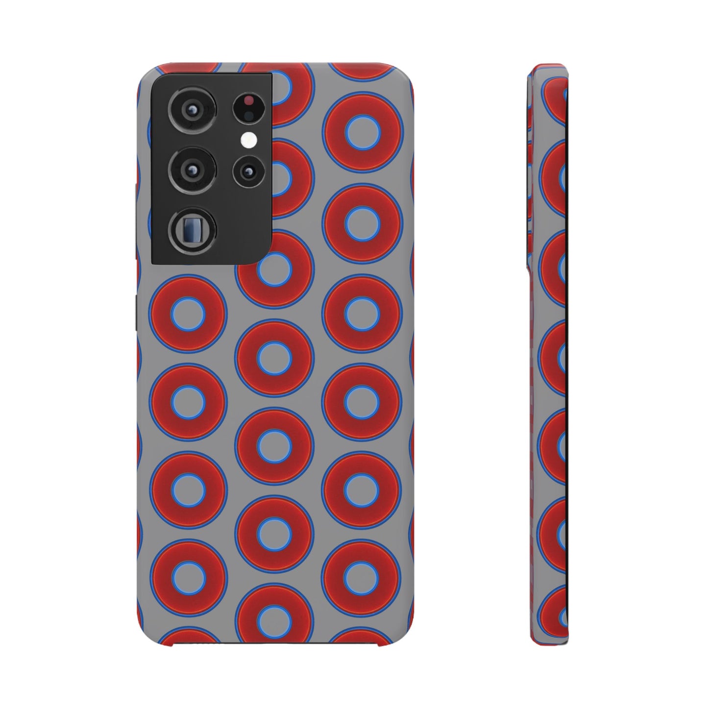 Donut Snap Case - red vivid donut print w/gray background