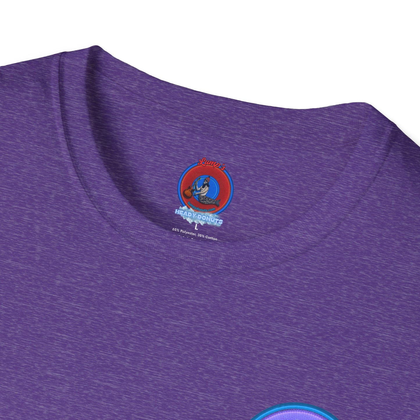 Classic Donut Tee - Unisex Soft-Style - "Got Rhombus?" - series 1.0  - variant 4 - purple/blue donut