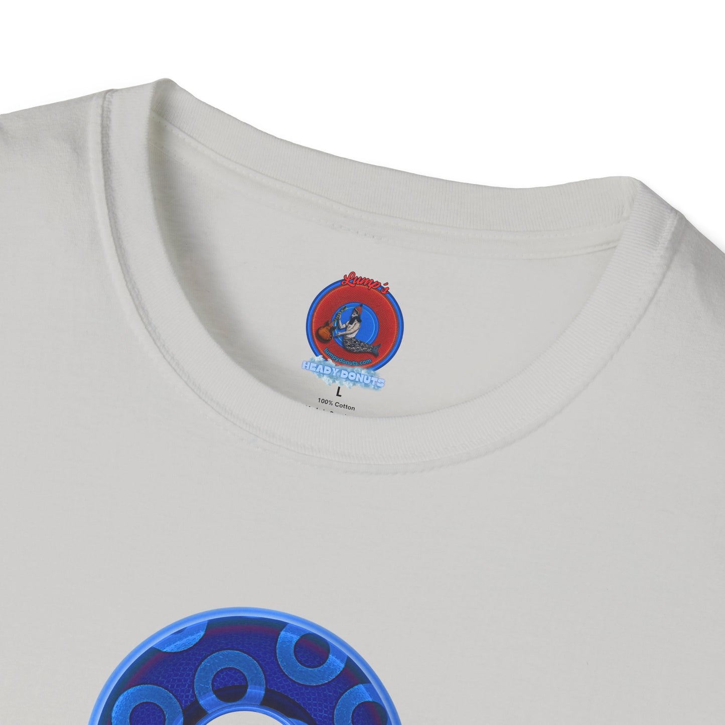 Plain Donuts/Unisex Soft-Style - "Plain Rustic Paradoxical Donuts" - Carolina blue/dark blue donuts