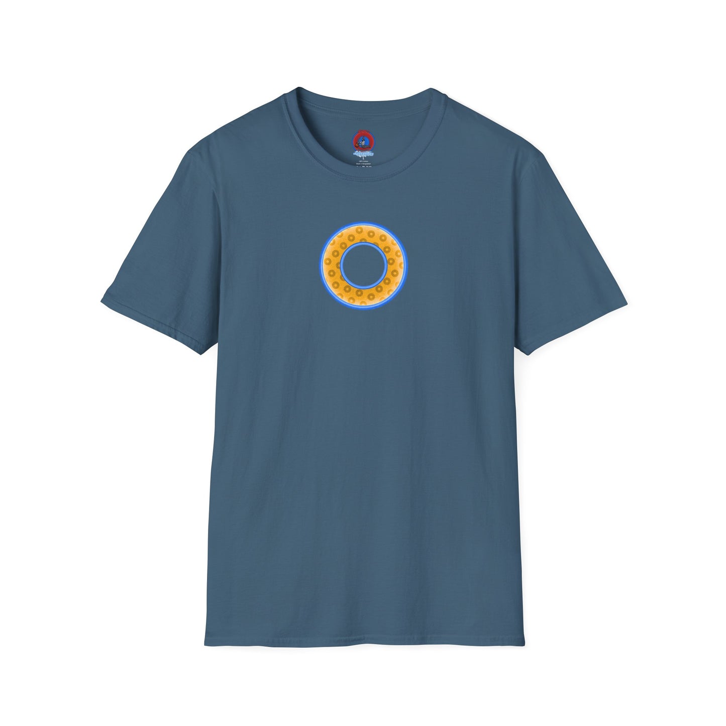 Plain Donuts/Unisex Soft-Style - "Plain Wide Mouthed Paradoxical Donuts" - yellow/light blue donuts