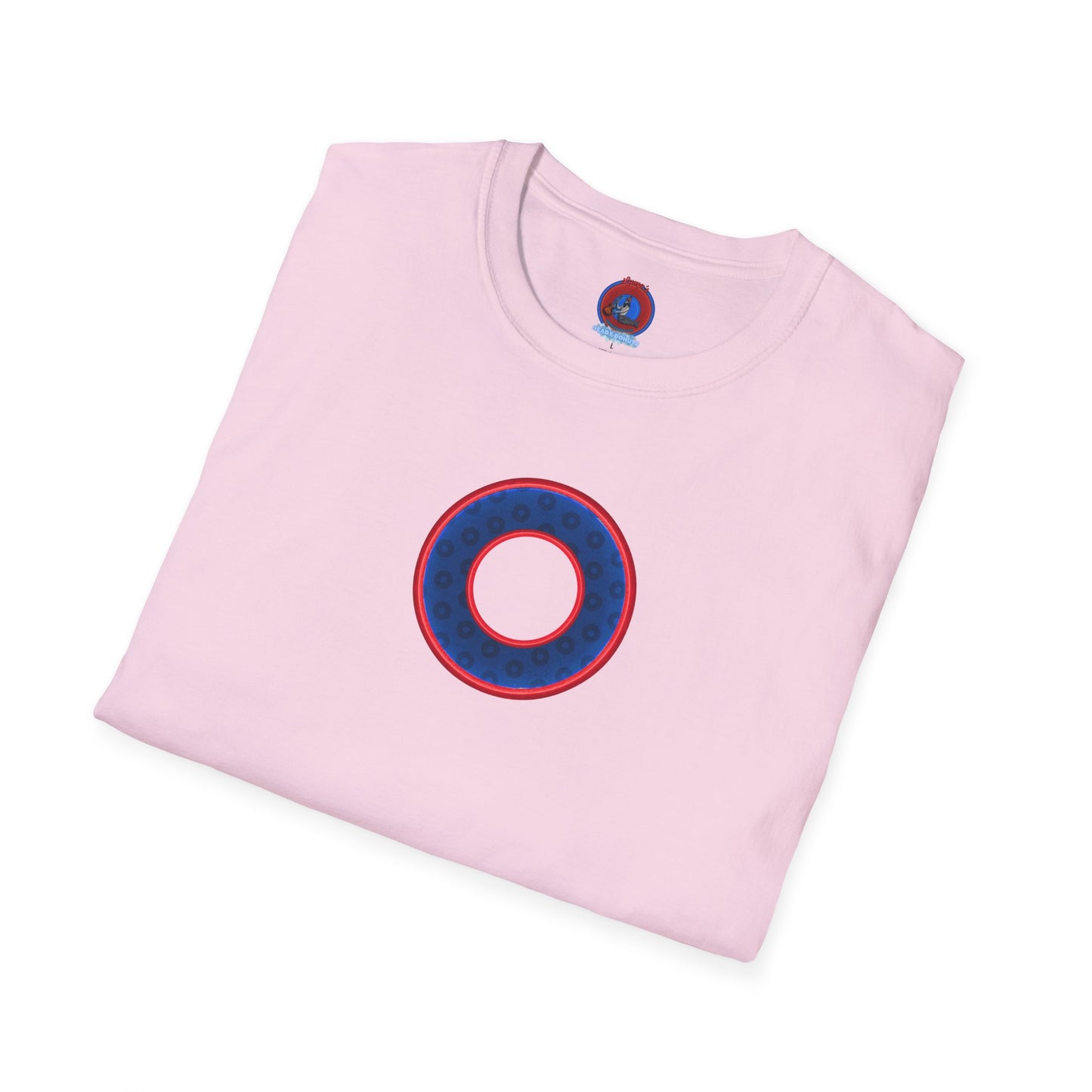 Plain Donuts/Unisex Soft-Style - "Plain Wide Mouthed Paradoxical Donuts" - dark blue/red donuts