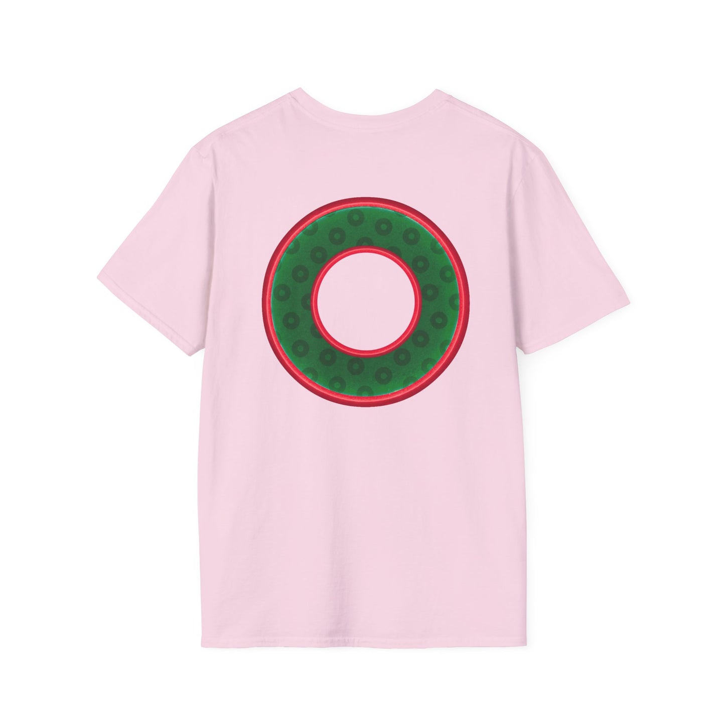 Plain Donuts/Unisex Soft-Style - "Plain Wide Mouthed Paradoxical Donuts" - dark green/red donuts