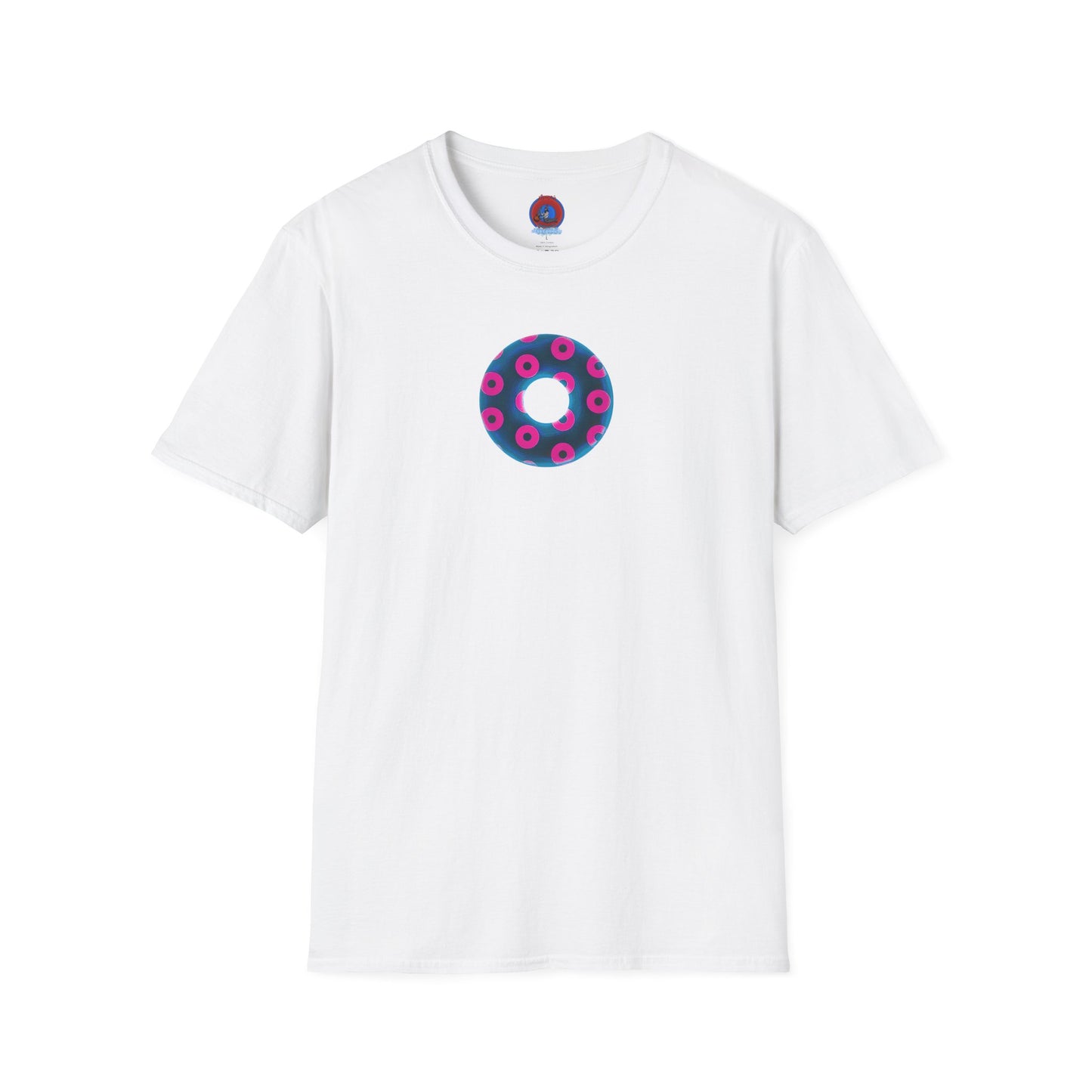 Plain Donuts/Unisex Soft-Style - "Plain Blimpy Paradoxical Donuts" - royal blue/vivid magenta donuts