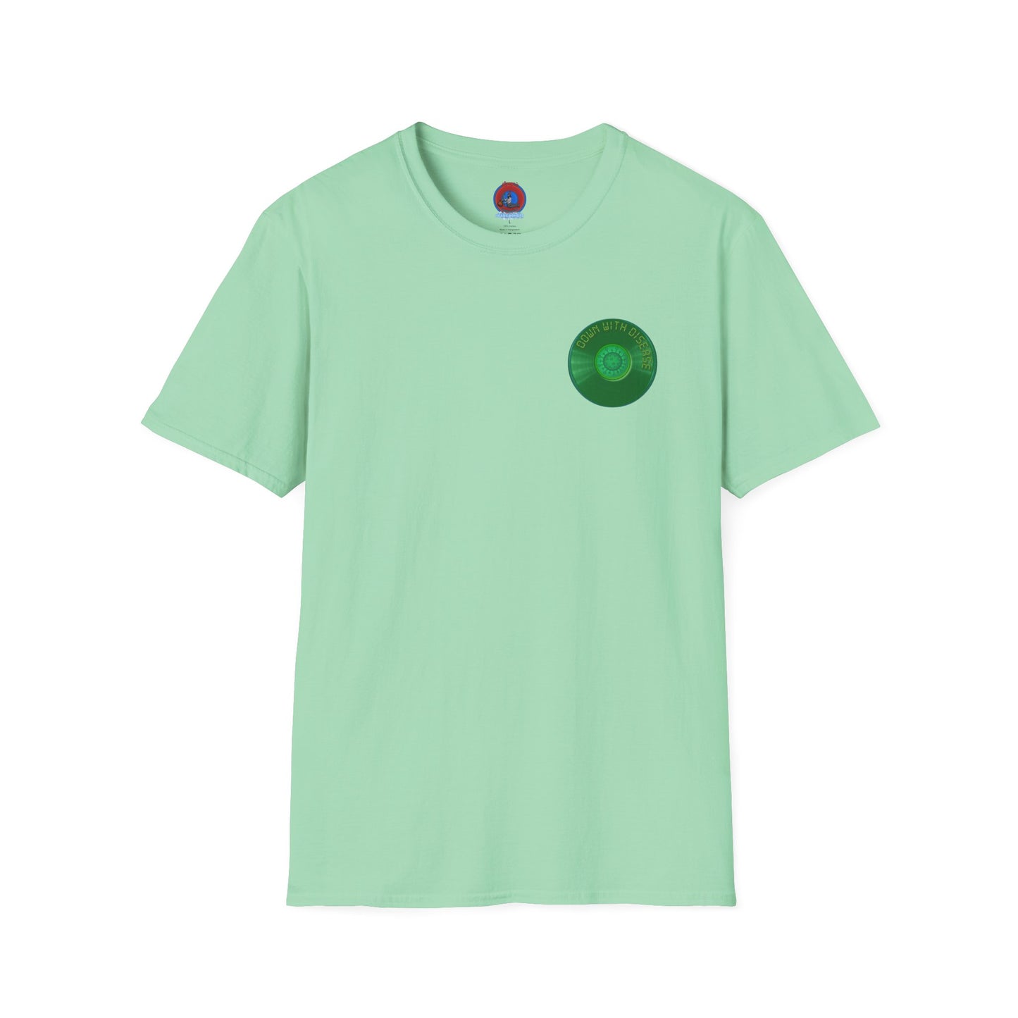 Classic Donut Tee - Unisex Soft-Style - "Down with this Donut Tee" - green donut