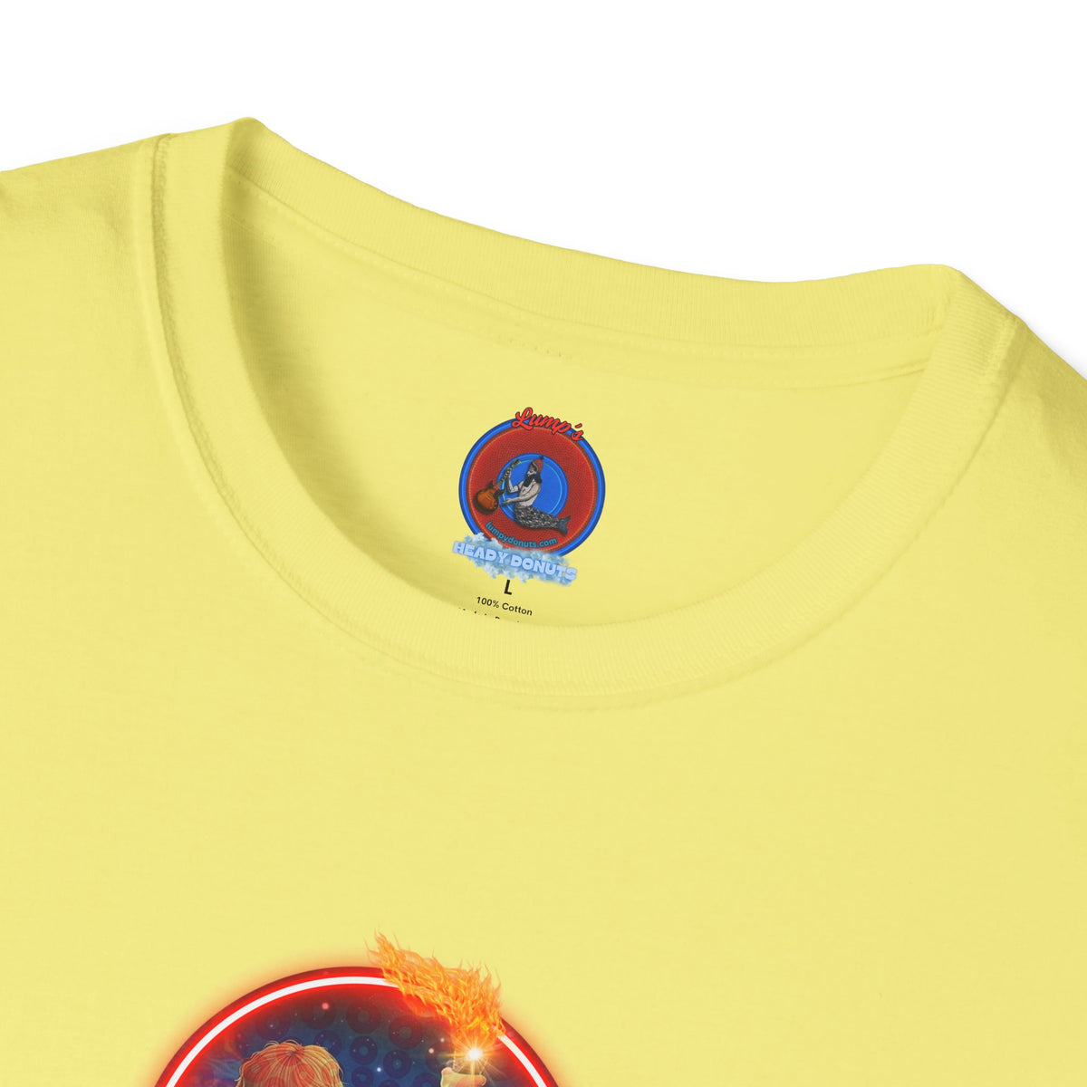 Classic Donut Tee - Unisex Soft-Style - "Torchbearer's Donut " - red donut