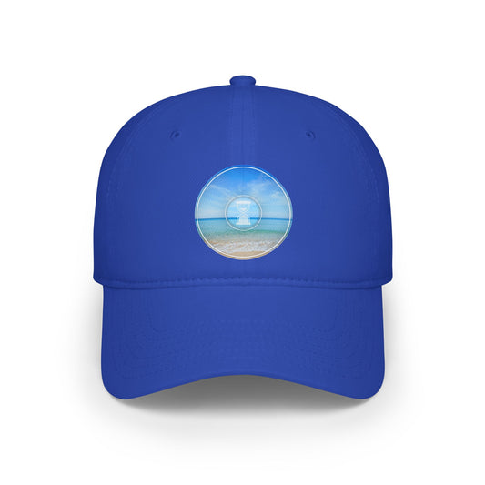 Lumpy Donut Baseball Cap - "Still Loading Sand" - vivid blue/teal pic donut w/ - variant 1
