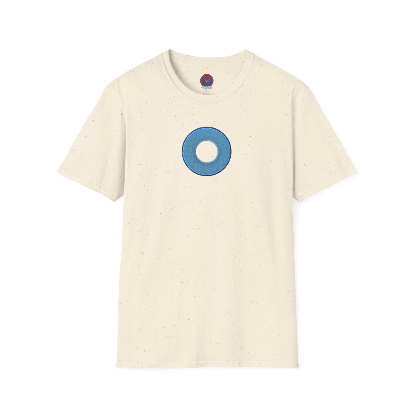 Plain Donuts/Unisex Soft-Style - "Plain Electric Paradoxical Donuts" - light blue/light teal donuts