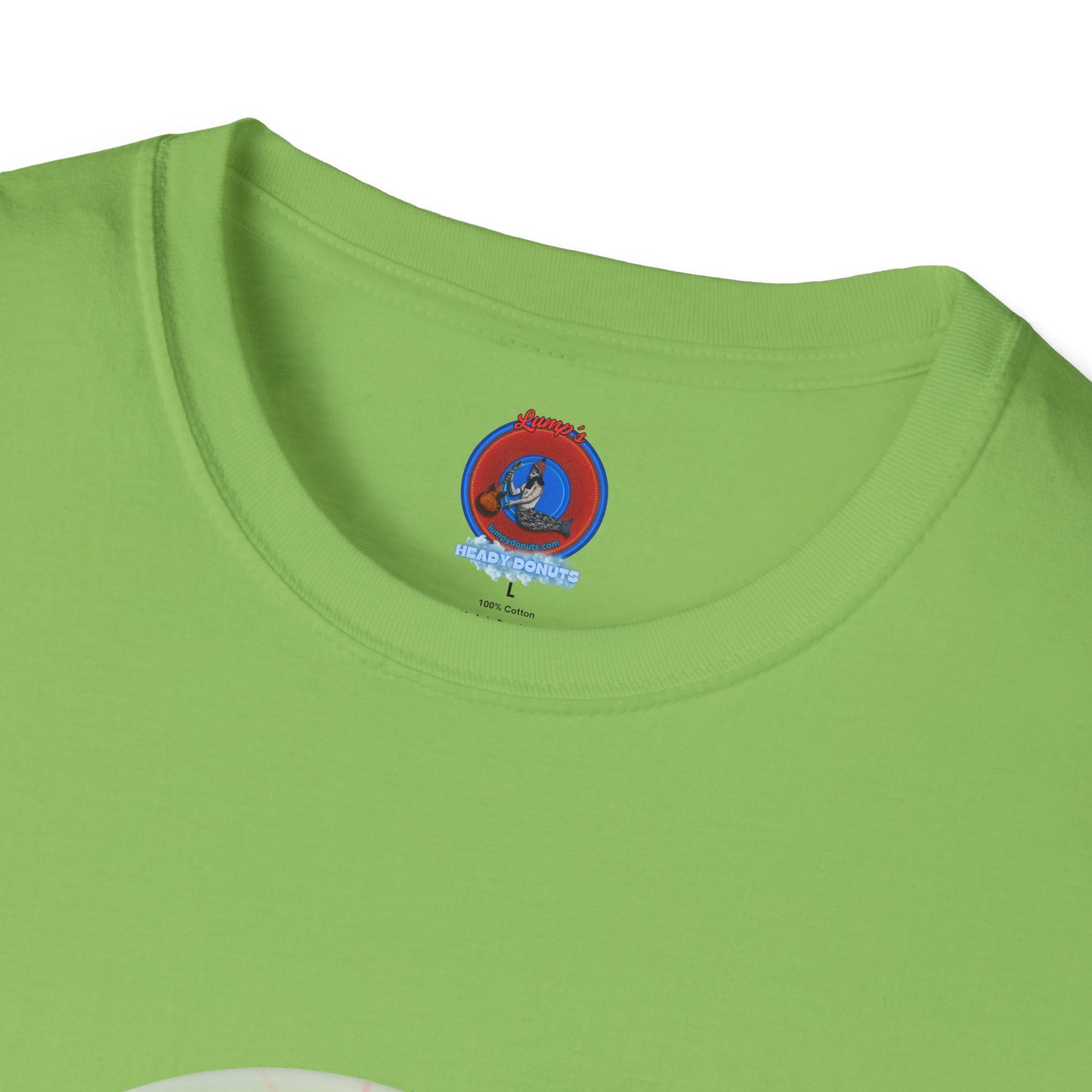 Classic Donut Tee - Unisex Soft-Style - "Donuts now Served on the Mothership" - series 1.0  - variant 6  - tractor-beamed donut