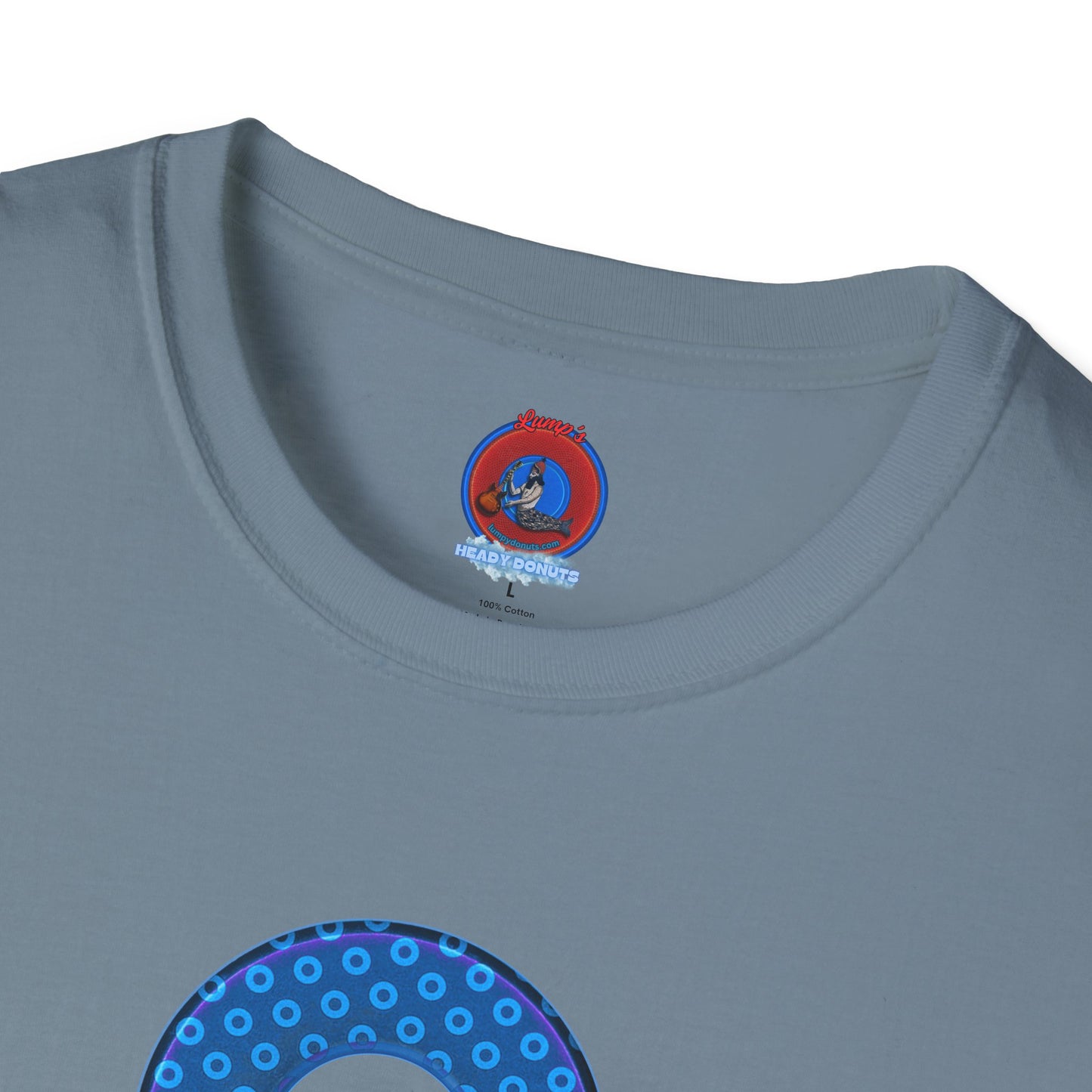 Plain Donuts/Unisex Soft-Style - "Plain Electric Paradoxical Donuts" - sky blue/dark blue donuts