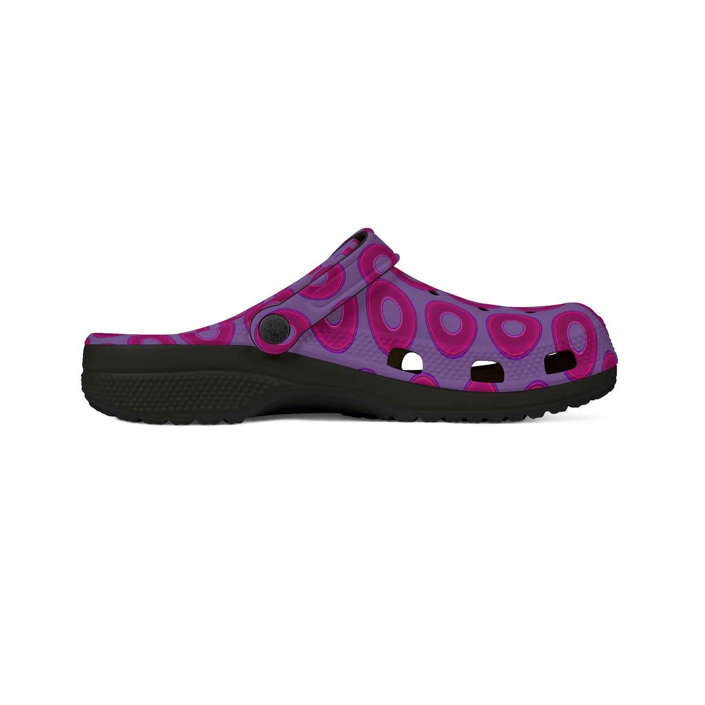 Spatchcocks - donut slip-on shoes - vivid magenta donuts w/light purple background [unisex]