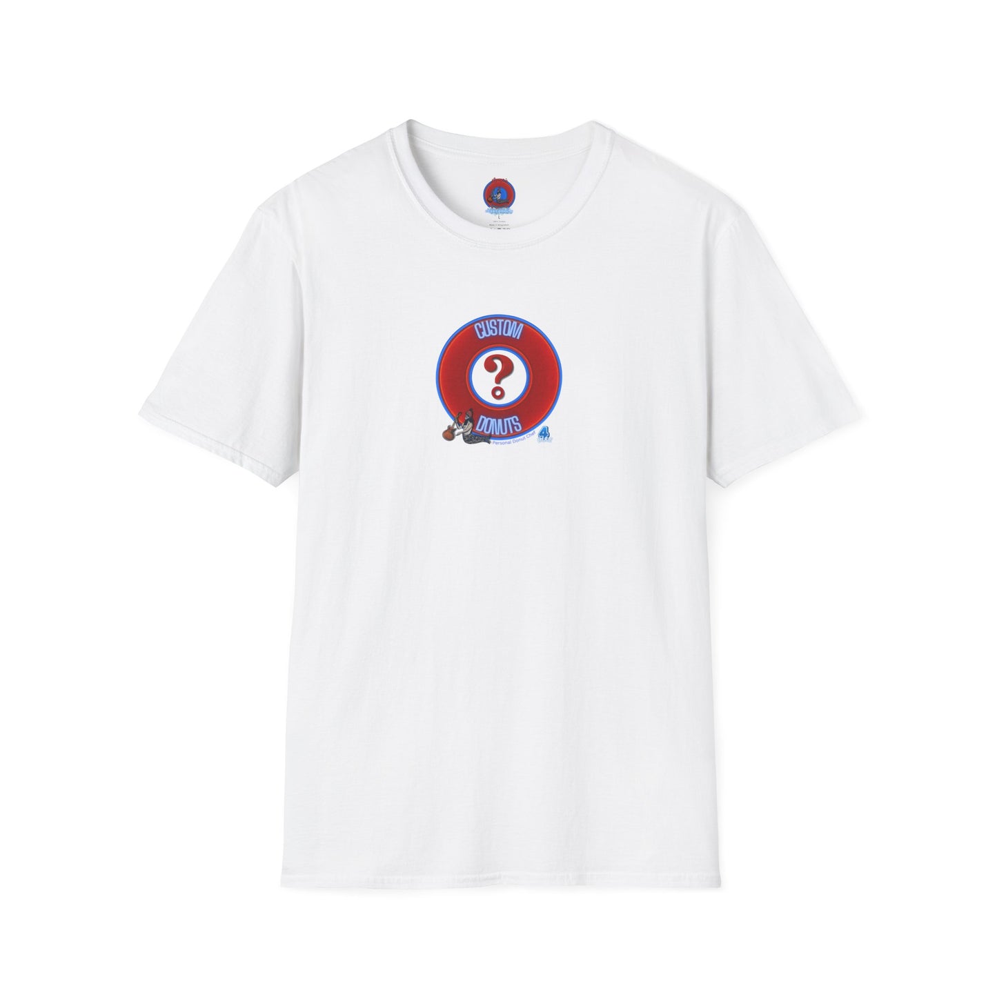 Classic Donut Tee - Unisex Soft-Style - "Example: Custom Donut Tee" - vivid red dirt mall donut