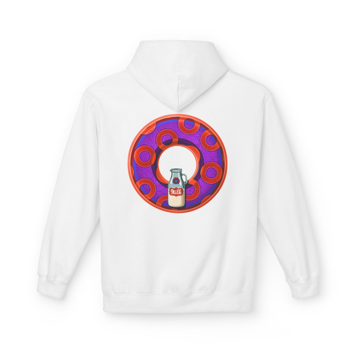 Fleece Harry Hoodies [Midweight Soft-style] - "Wooked Cream Dairy - YEMSG Donut" - blue/blue rustic paradox donut - variant 6
